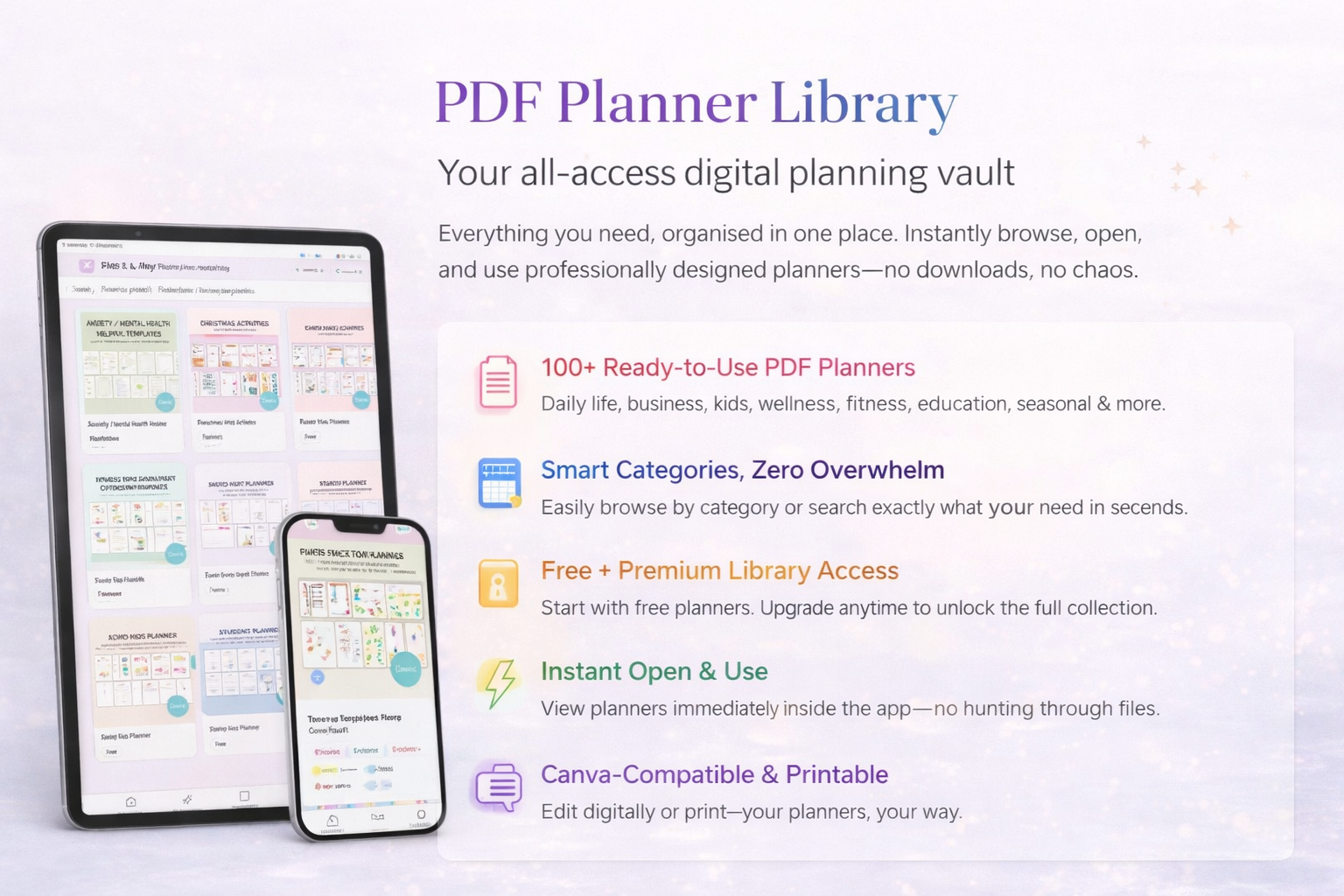PDF Planner Library