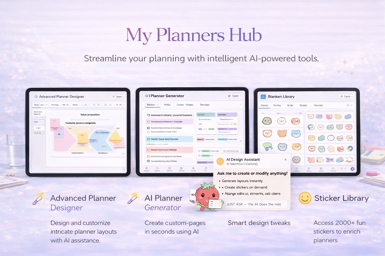 My Planners Hub - Designer Canvas, AI Planner Generator, and Sticker Library