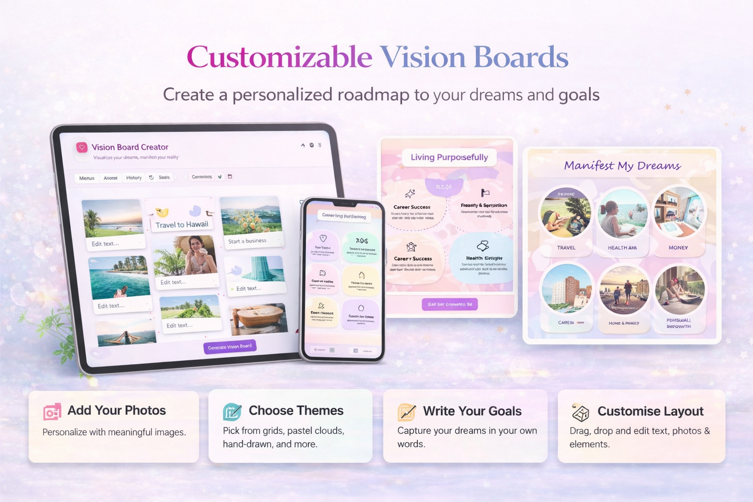 Customizable Vision Boards