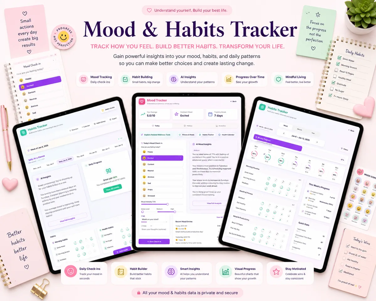 Mood & Habits Tracker — track how you feel and build better habits